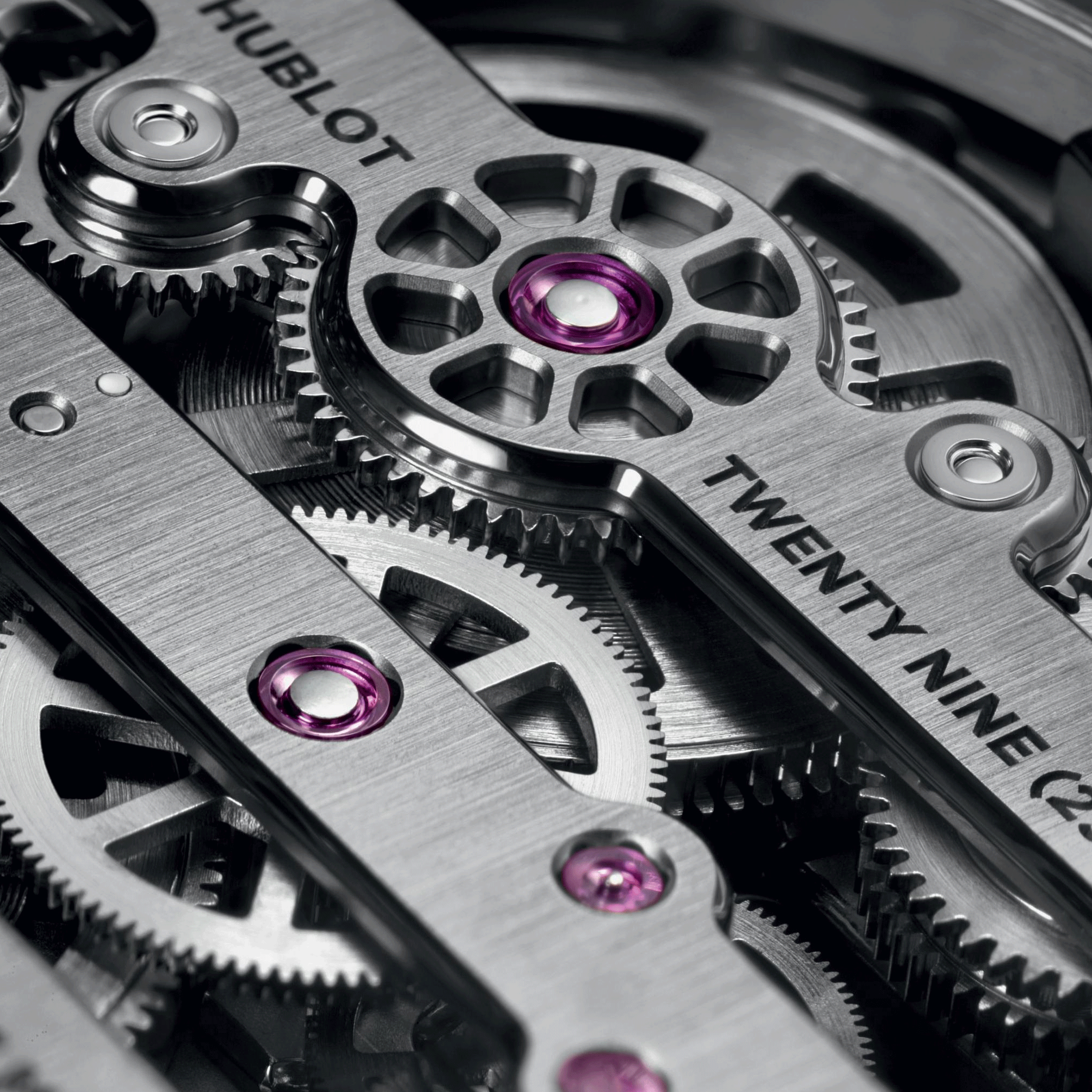 Hublot Big Bang Meca-10 Titanium mechanical watch skeleton dial black rubber strap 42 mm 444.NX.1170.RX