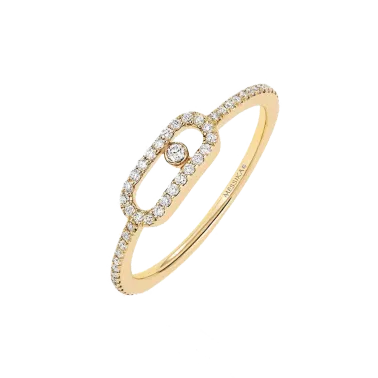 Bague Messika Move Uno Pavée en or jaune et diamants