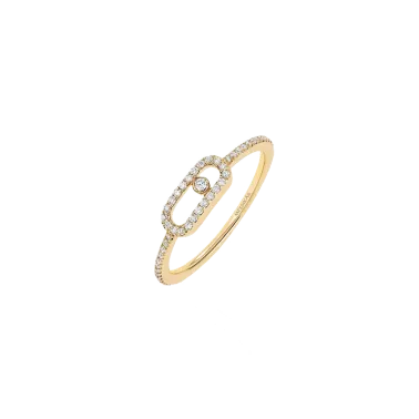 Bague Messika Move Uno Pavée en or jaune et diamants