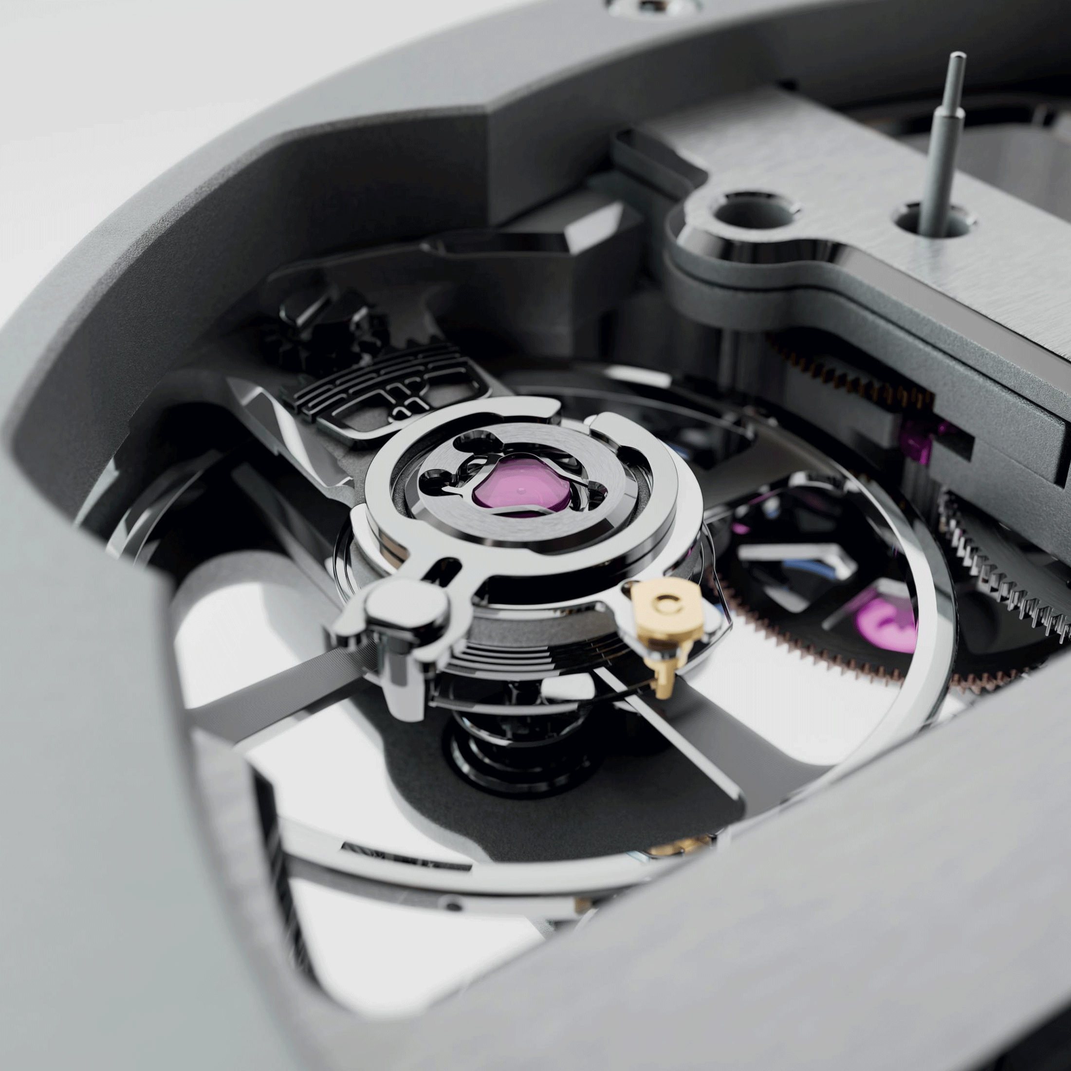 Hublot Big Bang Meca-10 Frosted Carbon mechanical watch skeleton dial black fabric strap 42 mm 444.QN.1170.NR