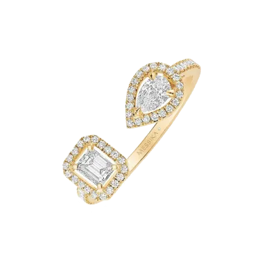 Bague Messika My Twin Toi & Moi en or jaune et diamants 0,15 carat