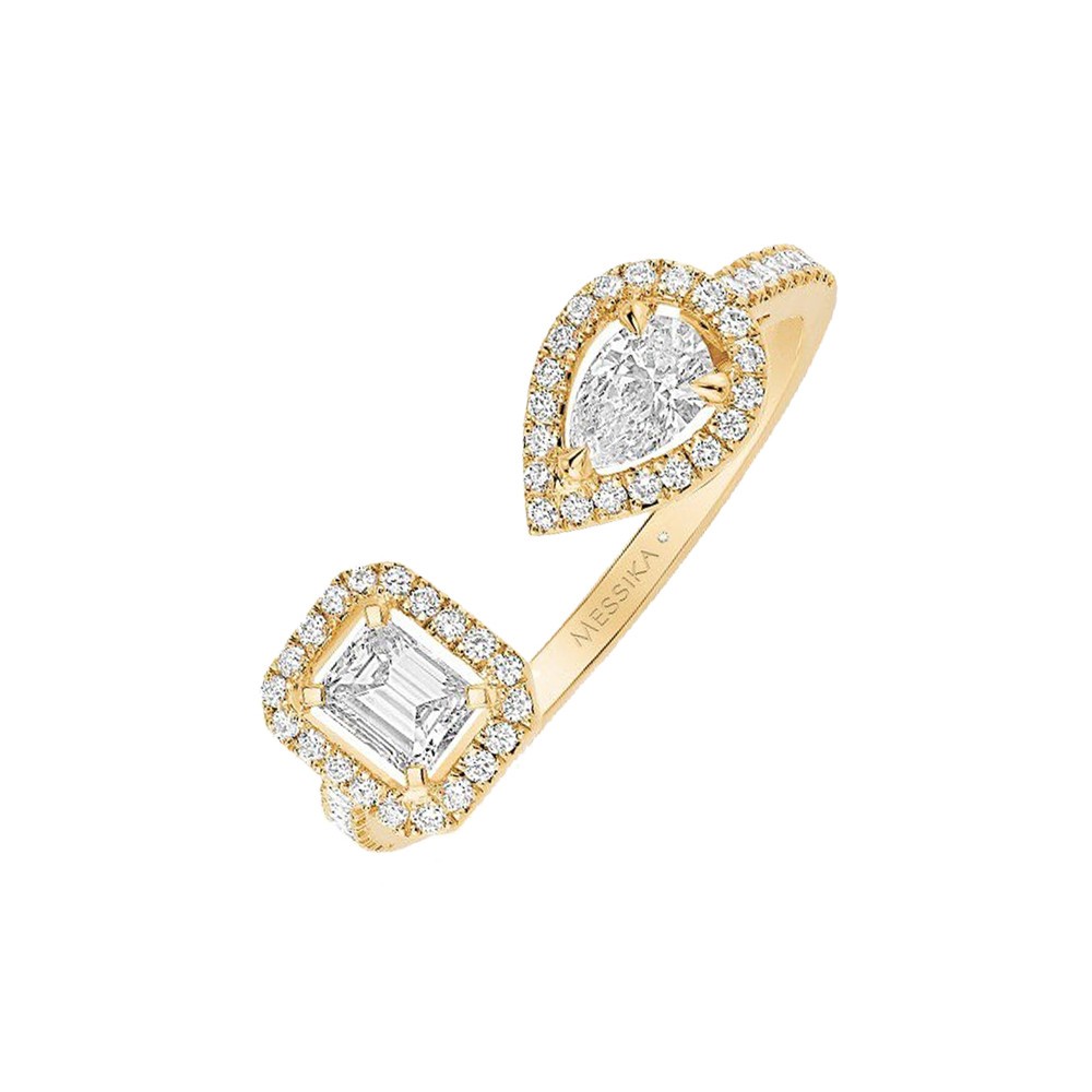 Bague Messika My Twin Toi & Moi en or jaune et diamants 0,15 carat