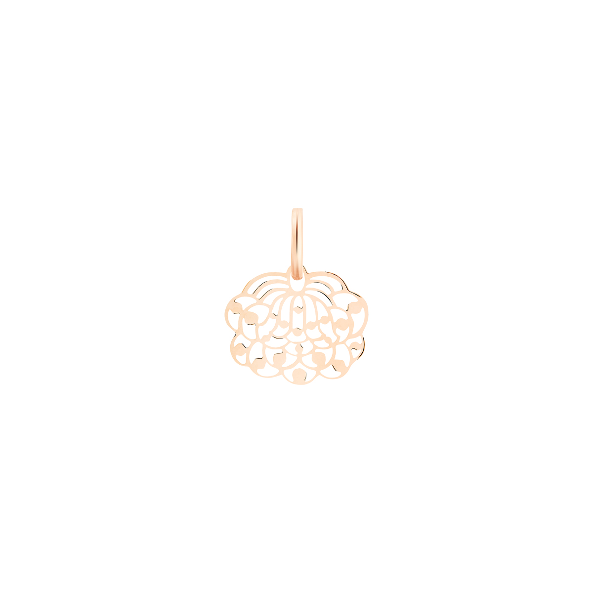 Ginette NY Mini lotus charm pendant in rose gold 