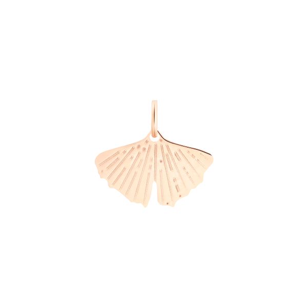 Pendentif Ginette NY Mini gingko charm en or rose 