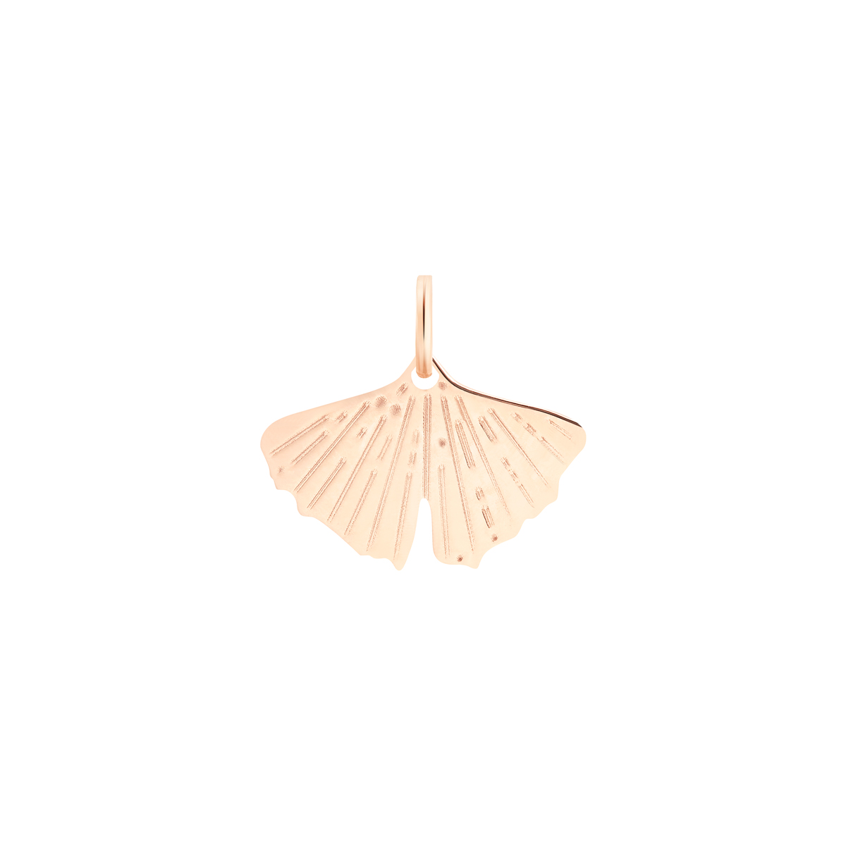 Ginette NY Mini gingko charm pendant in rose gold
