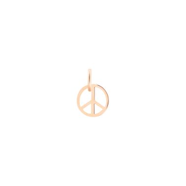 Ginette NY Mini peace & love charm pendant in rose gold