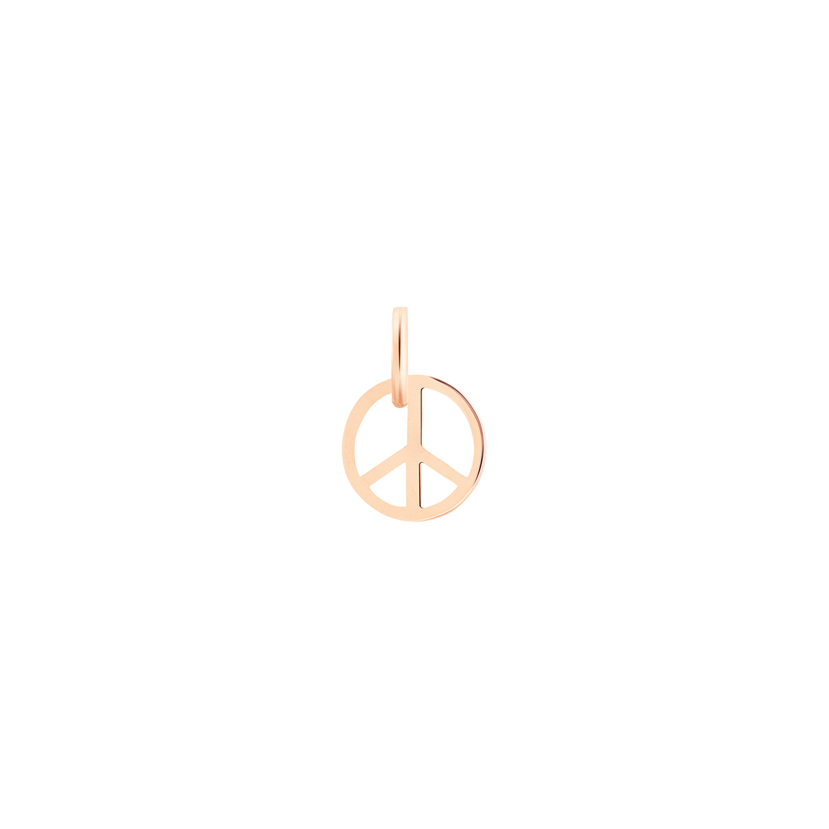 Ginette NY Mini peace & love charm pendant in rose gold