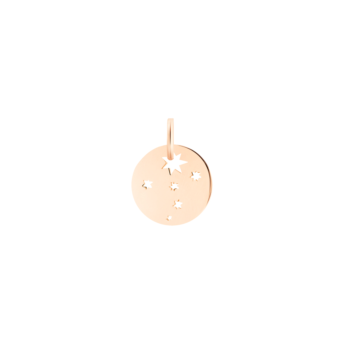 Ginette NY Mini milky way disc charm pendant in rose gold