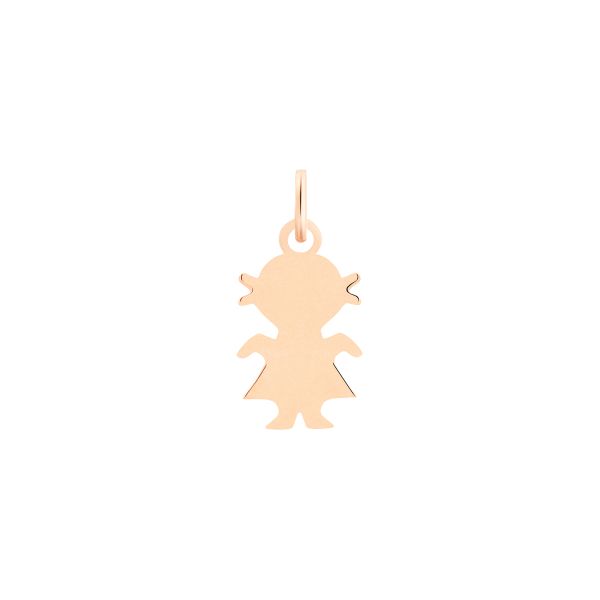 Pendentif Ginette NY Mini girl charm en or rose 