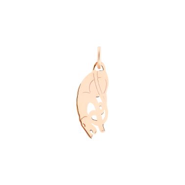Ginette NY Mini panther charm pendant in rose gold 