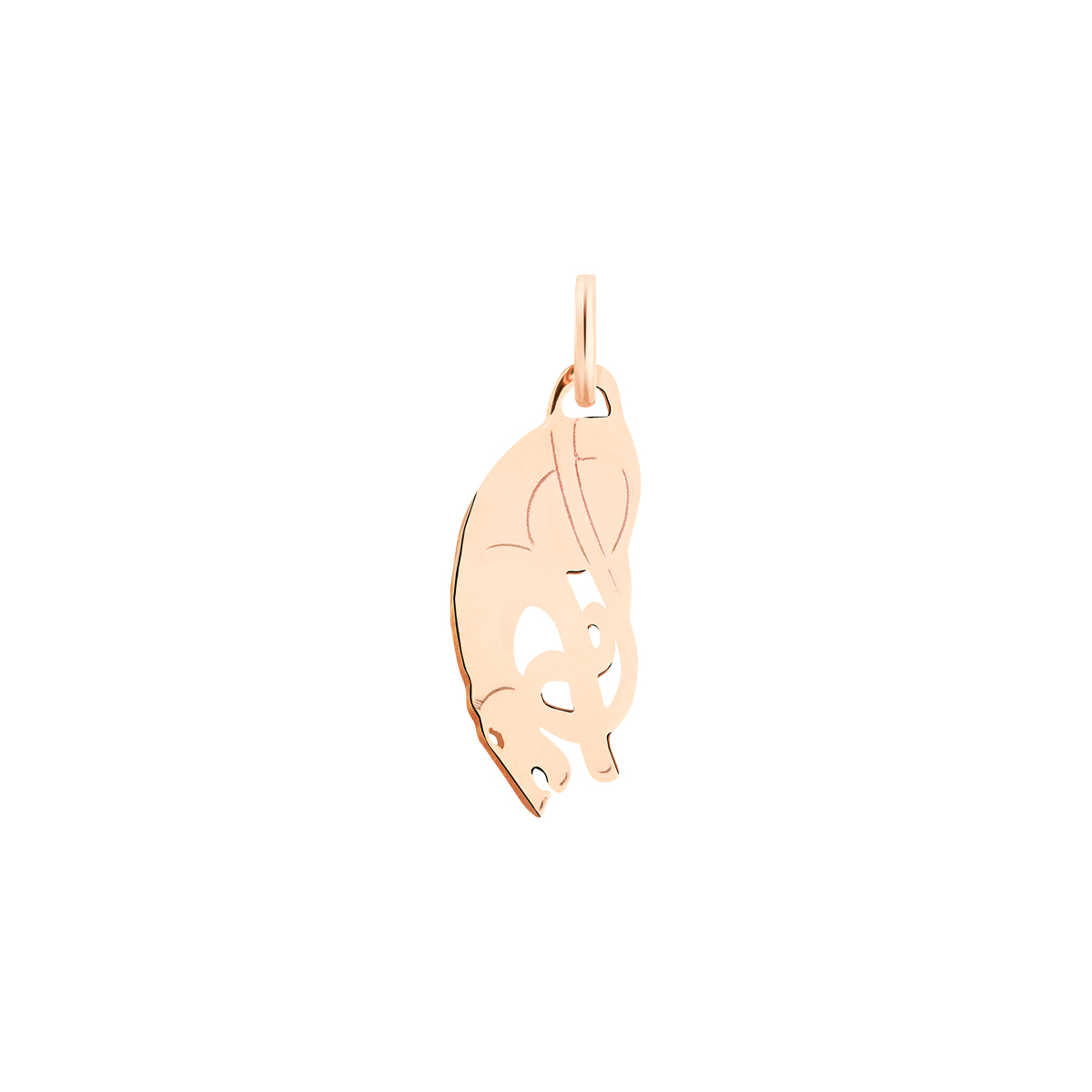 Ginette NY Mini panther charm pendant in rose gold 