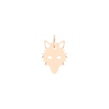 Ginette NY Mini wolf charm pendant in rose gold