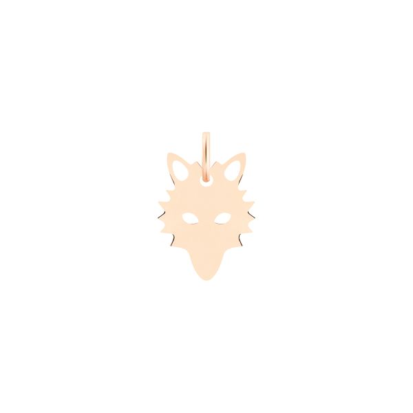 Ginette NY Mini wolf charm pendant in rose gold