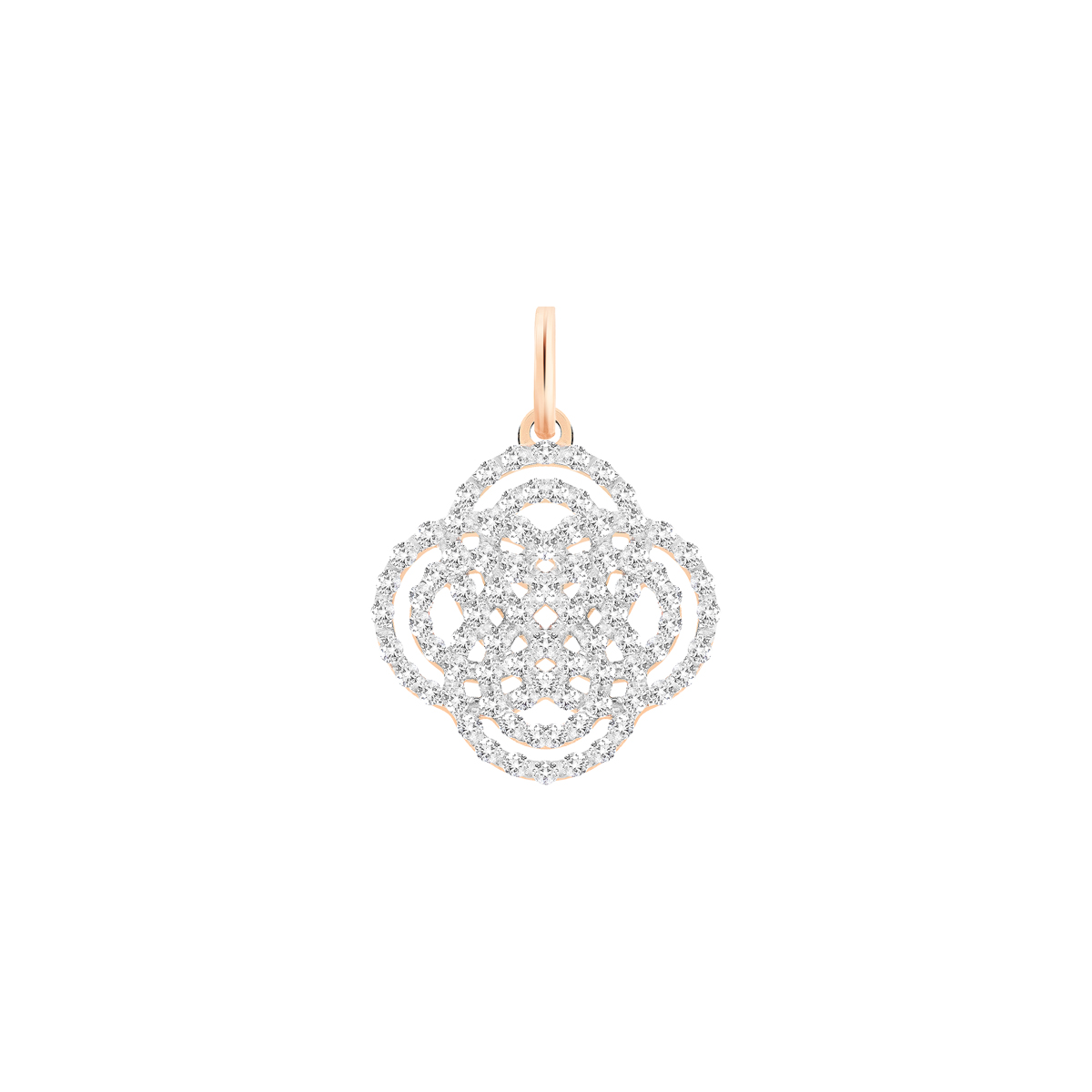 Ginette NY Purity Charm pendant in diamond and rose gold