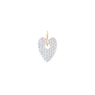 Ginette NY Angele charm pendant in diamond and rose gold