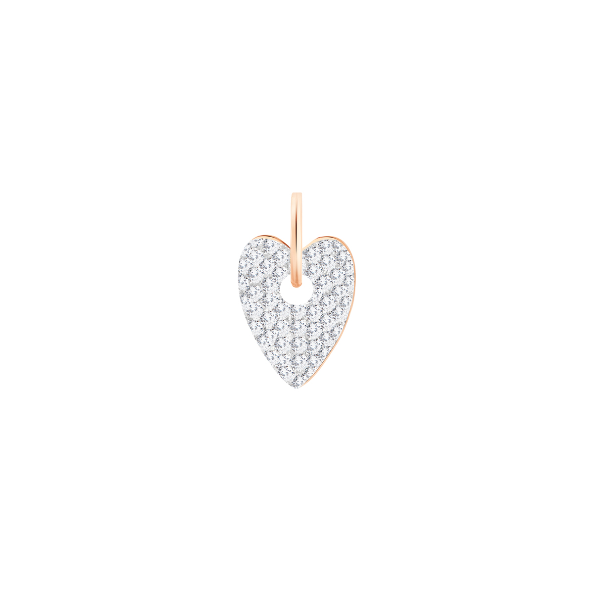 Ginette NY Angele charm pendant in diamond and rose gold