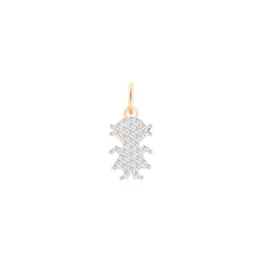 Ginette NY Girl charm pendant in diamond and rose gold