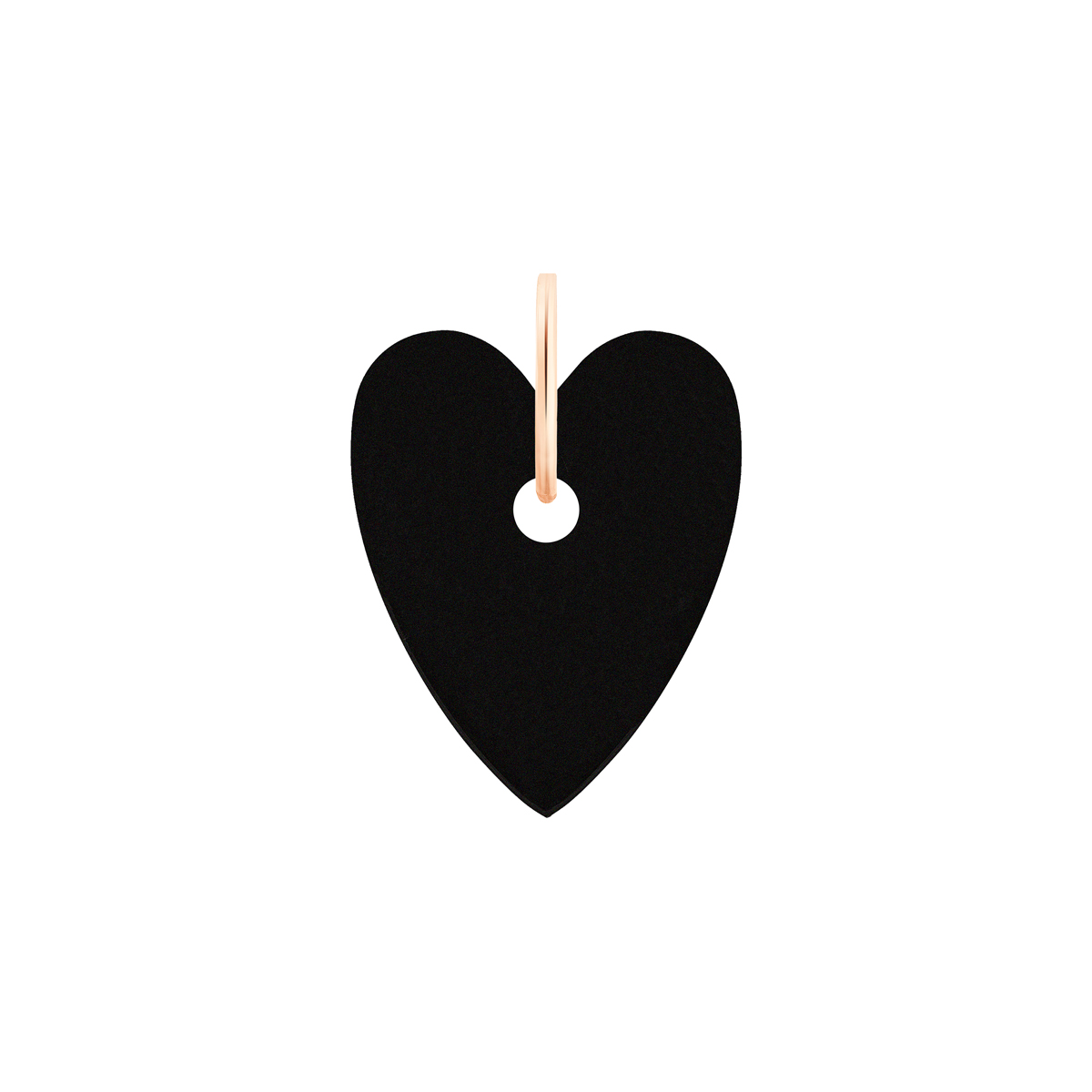 Ginette NY Angele onyx charm pendant in rose gold