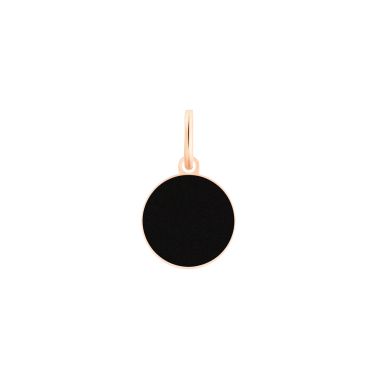Pendentif Ginette NY mini ever charm en or rose et onyx