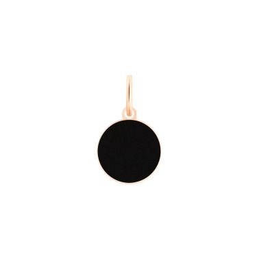 Pendentif Ginette NY mini ever charm en or rose et onyx