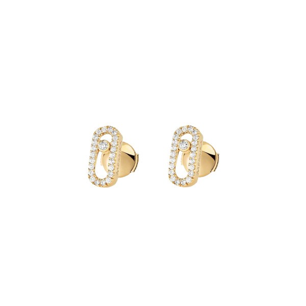 Boucles d’oreilles Messika Move Uno en or jaune et diamants