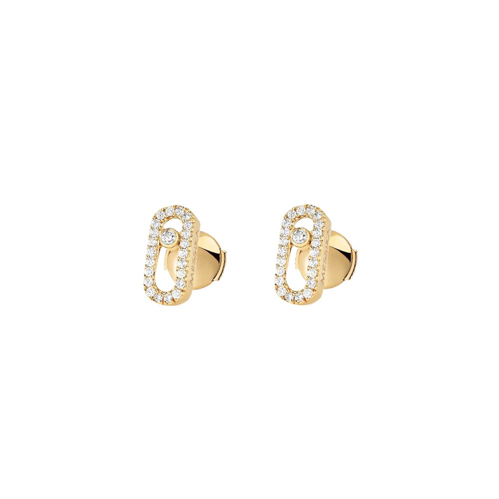 Boucles d’oreilles Messika Move Uno en or jaune et diamants