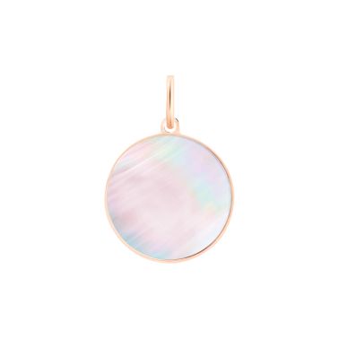 Pendentif Ginette NY ever pink mop charm en or rose