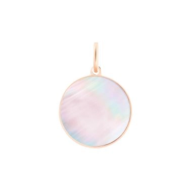Pendentif Ginette NY ever pink mop charm en or rose