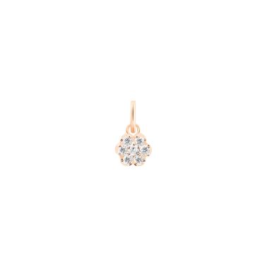 Ginette NY Lotus charm pendant in diamond and rose gold
