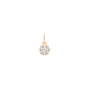 Ginette NY Lotus charm pendant in diamond and rose gold