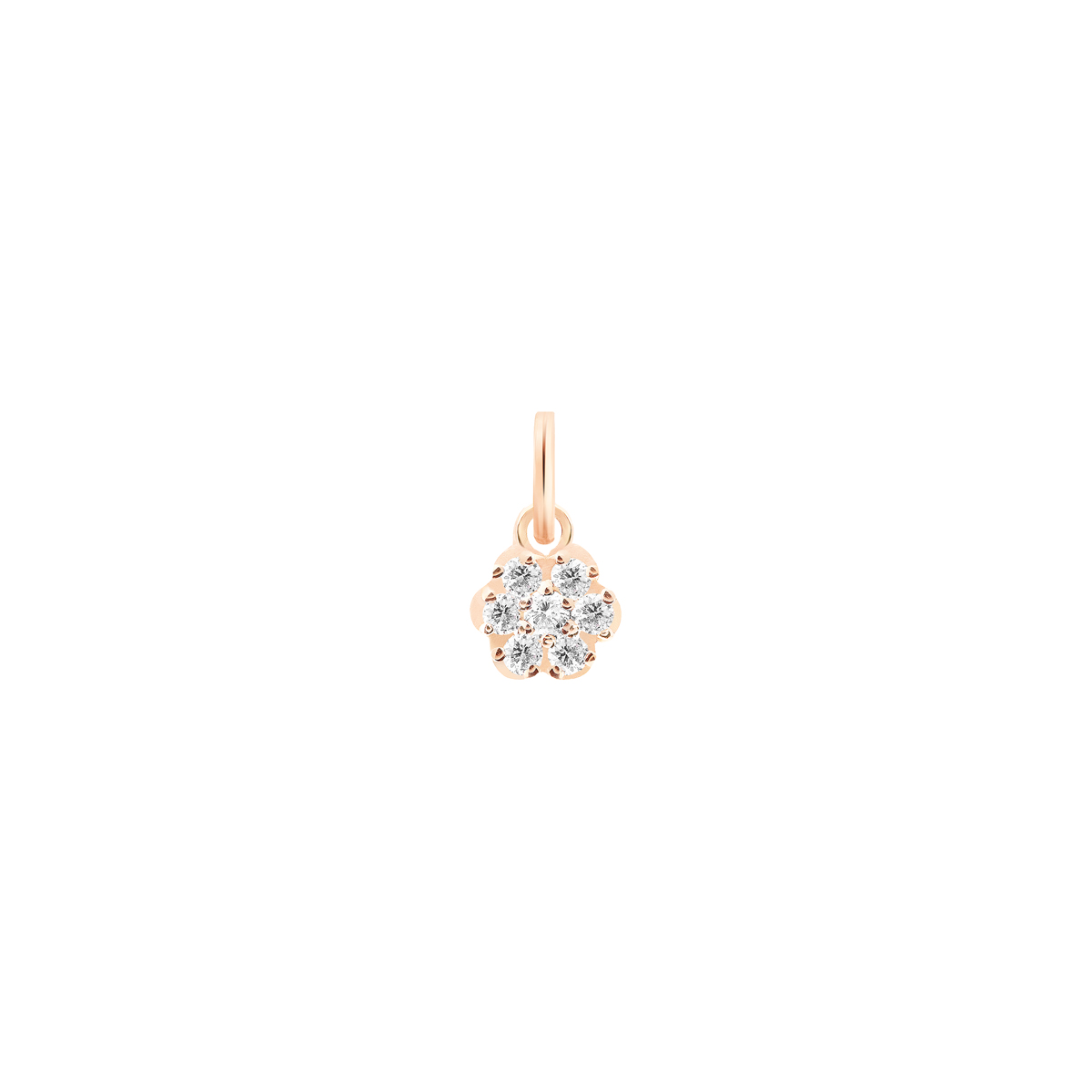 Ginette NY Lotus charm pendant in diamond and rose gold