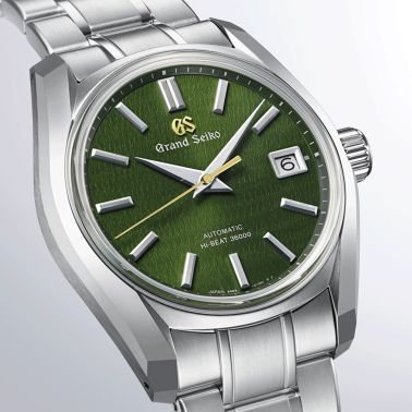 Grand Seiko Heritage Hi-Beat 36000 "Rikka" automatic green dial stainless steel bracelet 40 mm SBGH351G