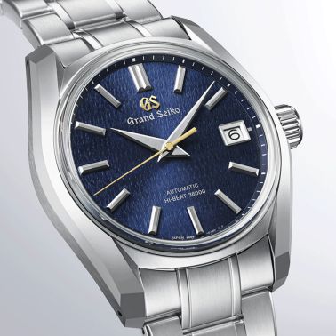 Montre Grand Seiko Heritage Hi-Beat 36000 "Shūbun" automatique cadran bleu bracelet acier 40 mm SBGH353G