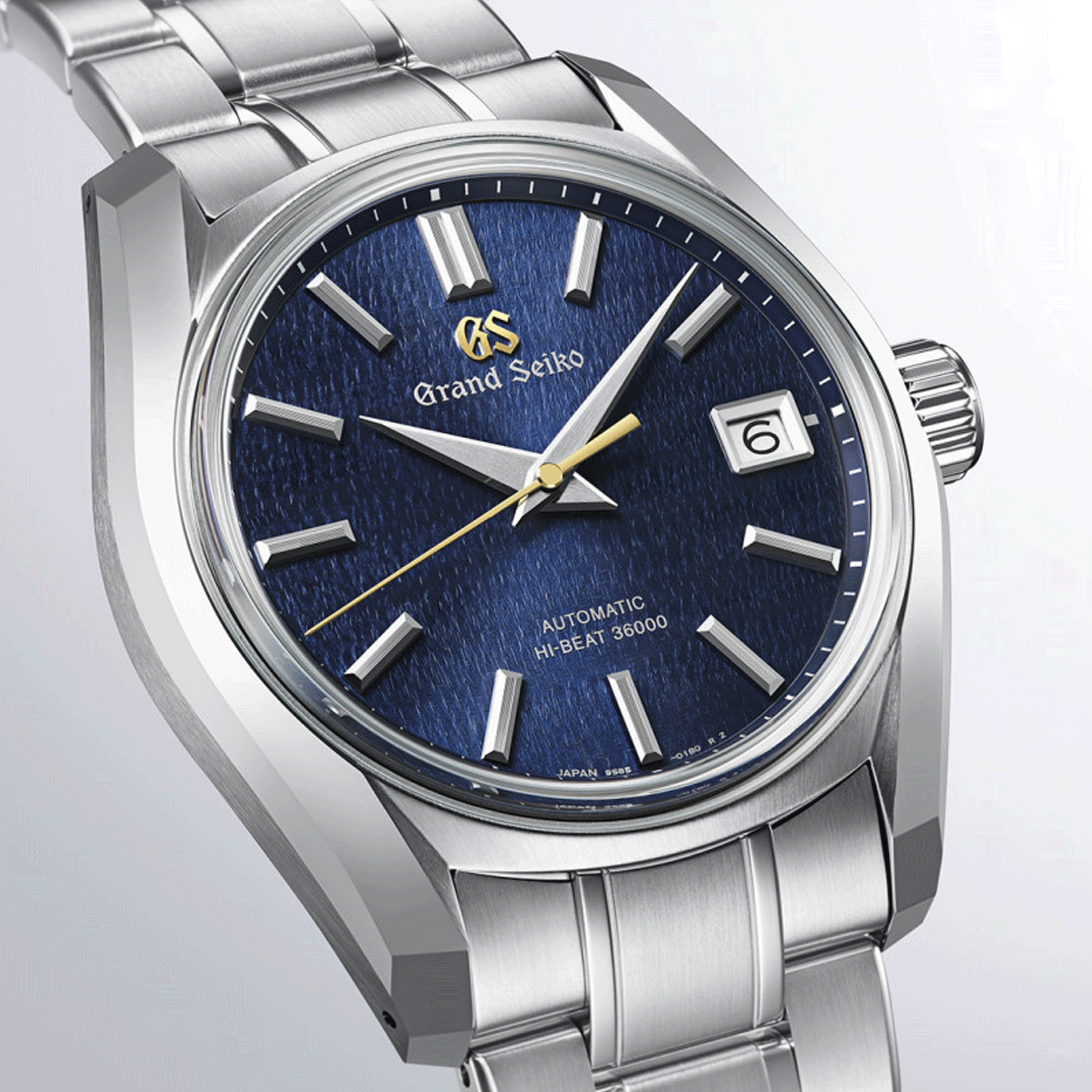 Montre Grand Seiko Heritage Hi-Beat 36000 "Shūbun" automatique cadran bleu bracelet acier 40 mm SBGH353G
