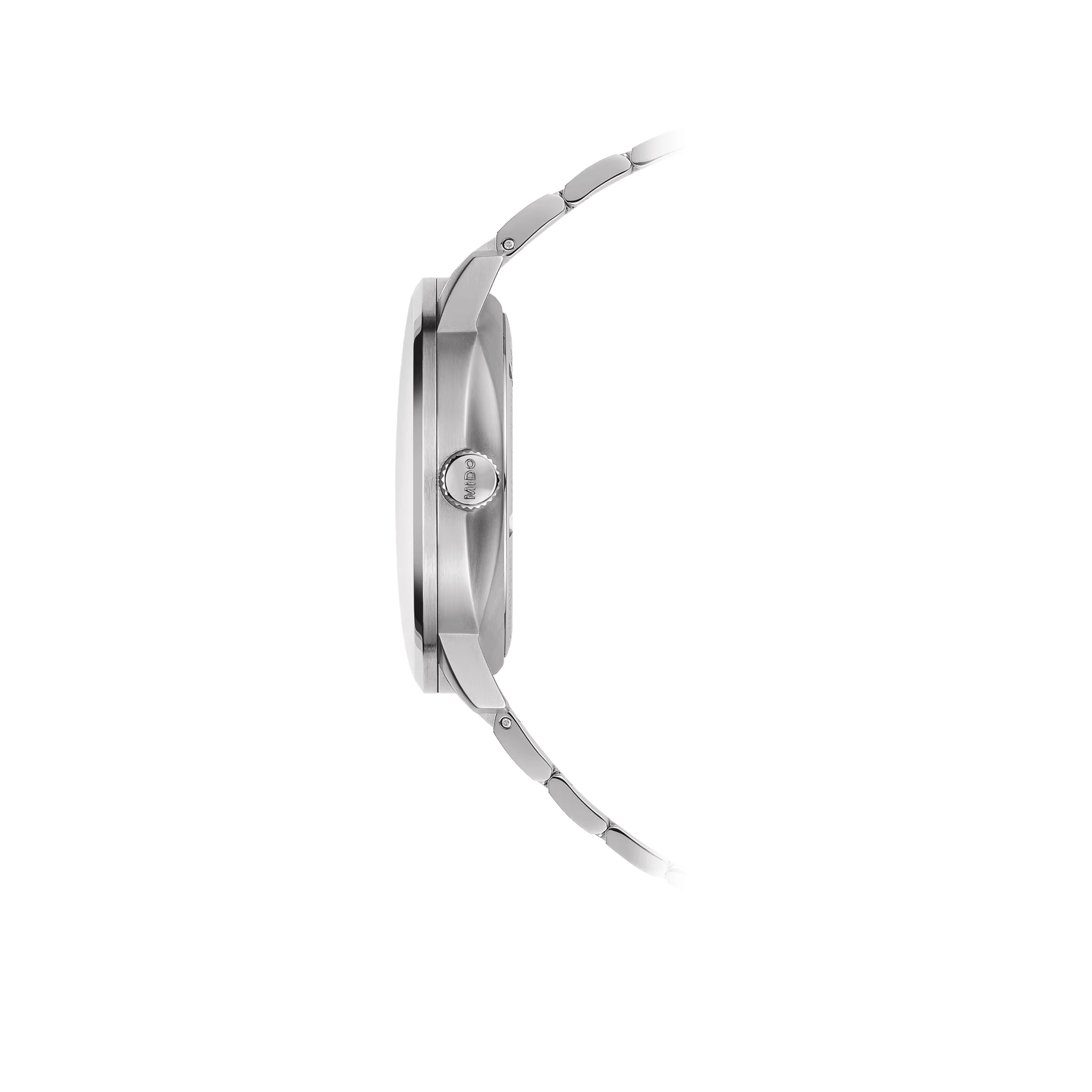 Mido Commander Gradient automatic watch blue smoked skeleton dial steel bracelet 40 mm M021.407.11.411.01