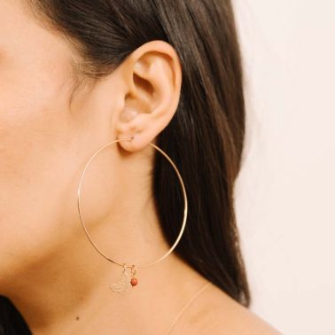 Ginette NY Mini palm charm pendant in rose gold