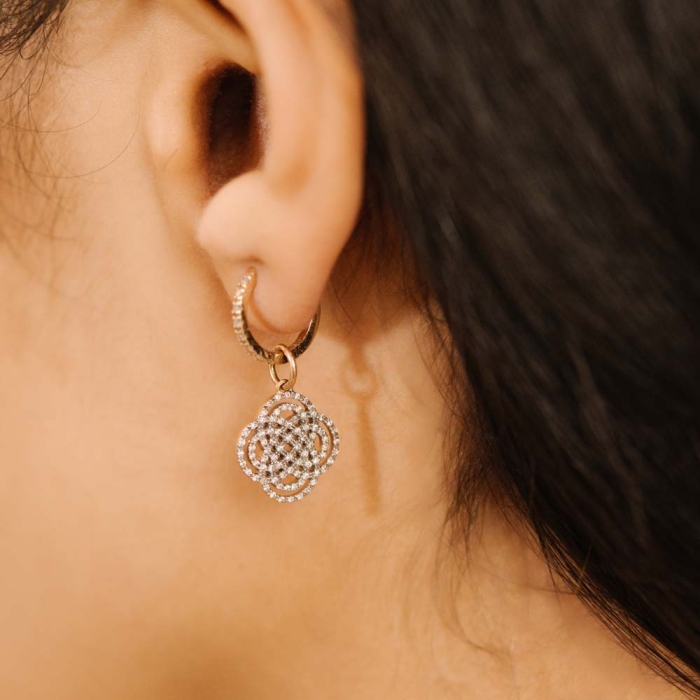 Ginette NY Purity Charm pendant in diamond and rose gold