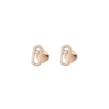 Boucles d’oreilles Messika Move Uno en or rose et diamants