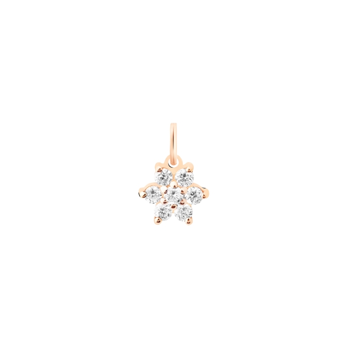 Ginette NY Star charm pendant in diamond and rose gold