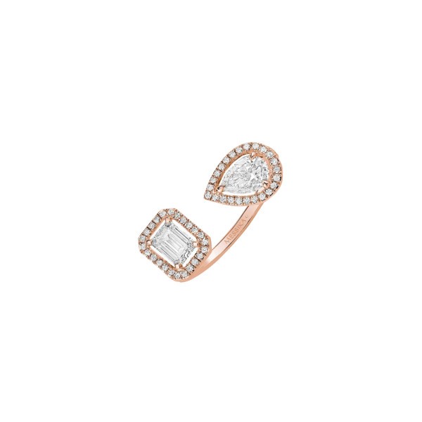 Bague Messika My Twin Toi & Moi en or rose et diamants 0,40 carat