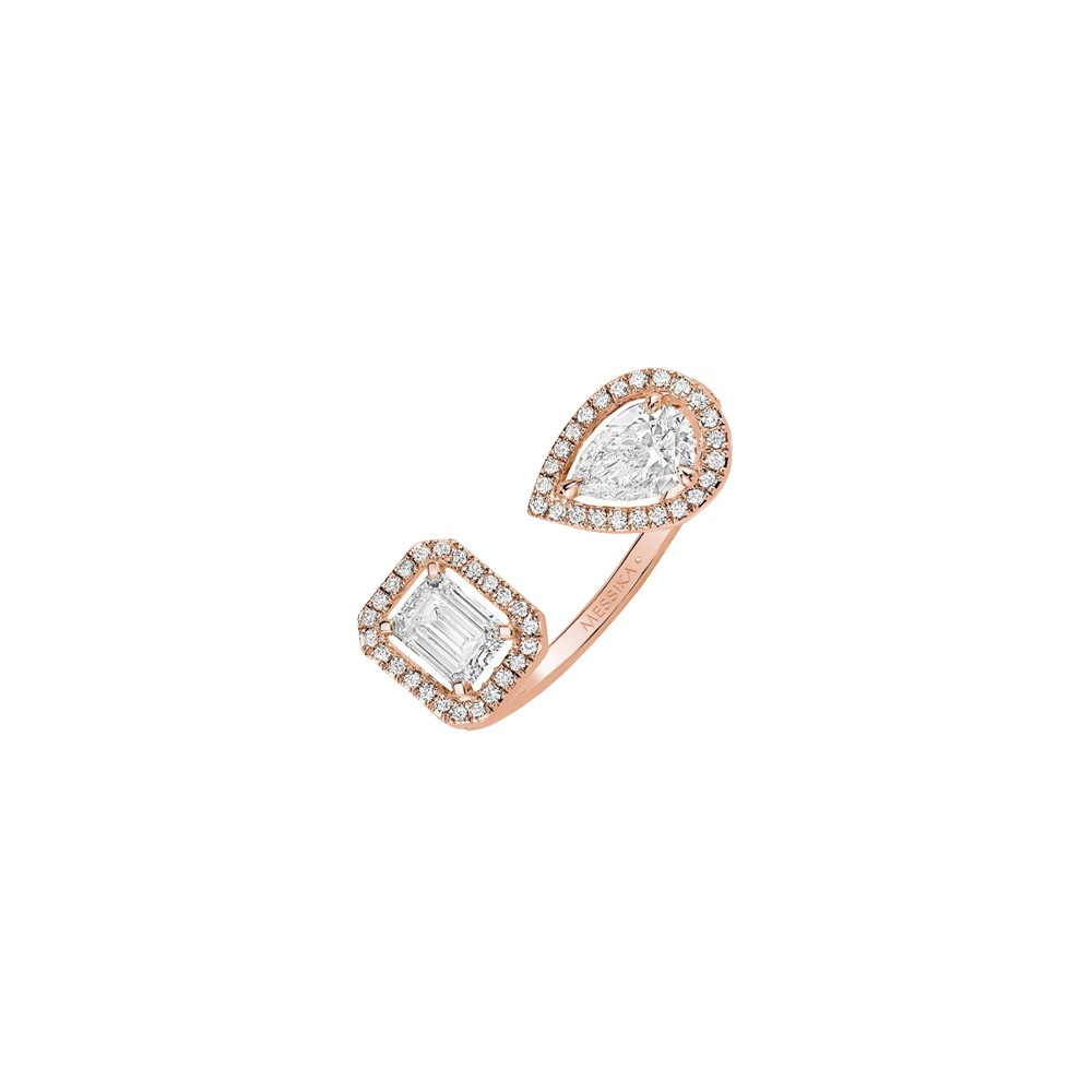 Bague Messika My Twin Toi & Moi en or rose et diamants 0,40 carat