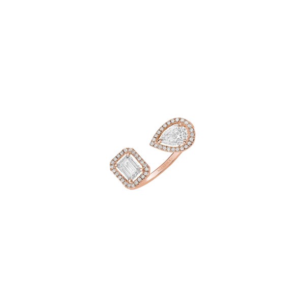 Bague Messika My Twin Toi & Moi en or rose et diamants 0,40 carat