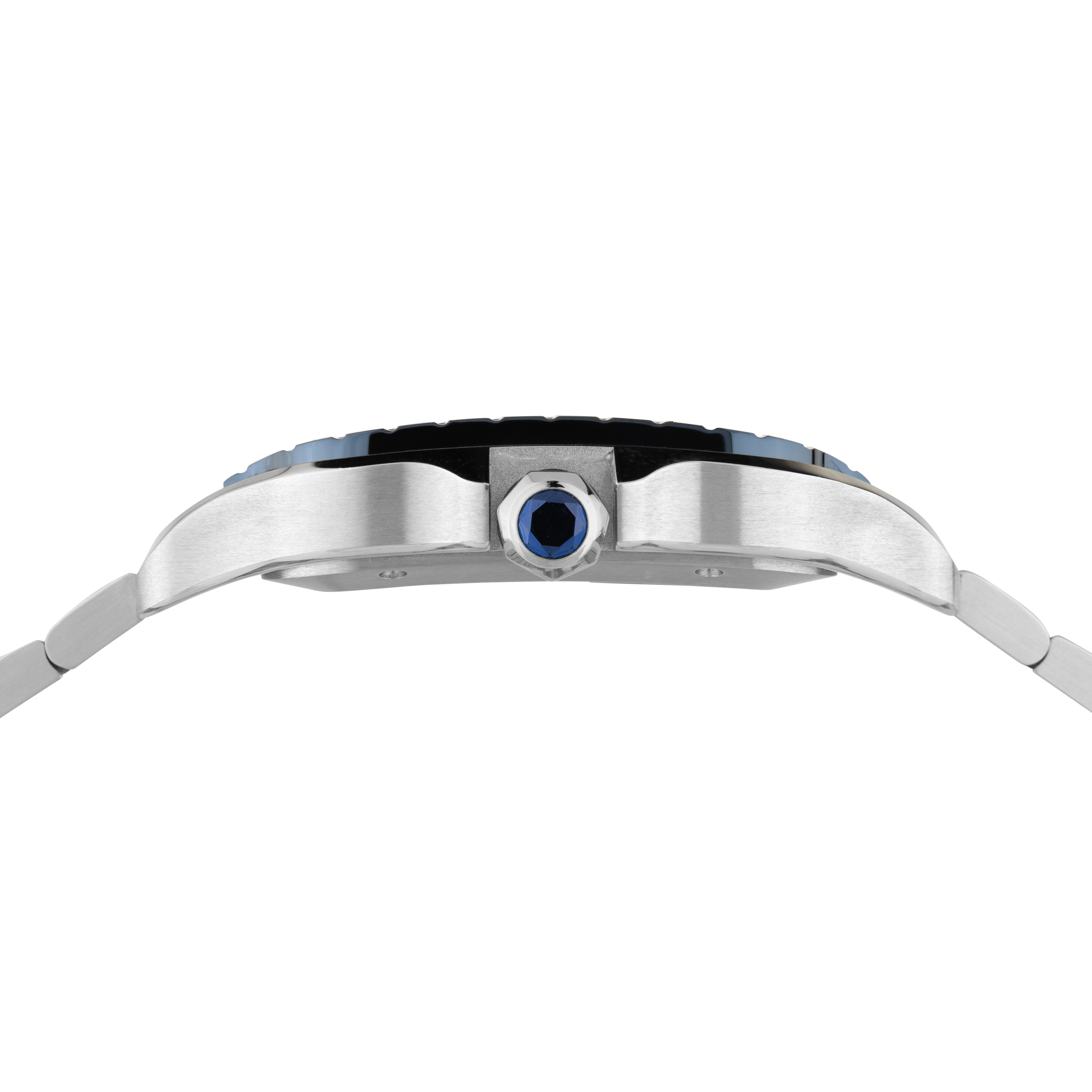 Montre Cartier Santos Grand Modèle "Blue Bezel" automatique 47,5 x 39,8 mm Full Set 2023