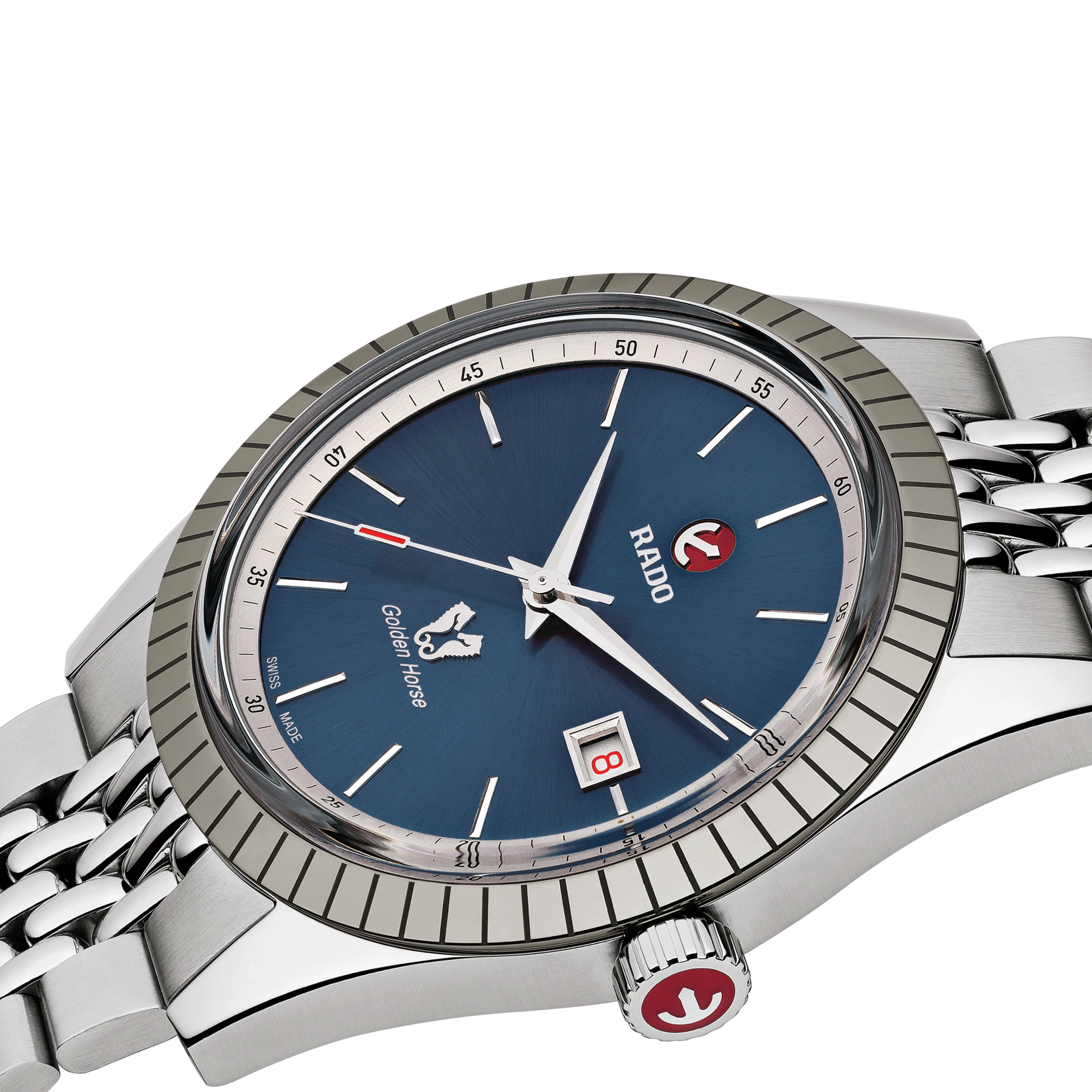 Rado HyperChrome Classic automatic watch blue dial steel bracelet 42 mm R33101203