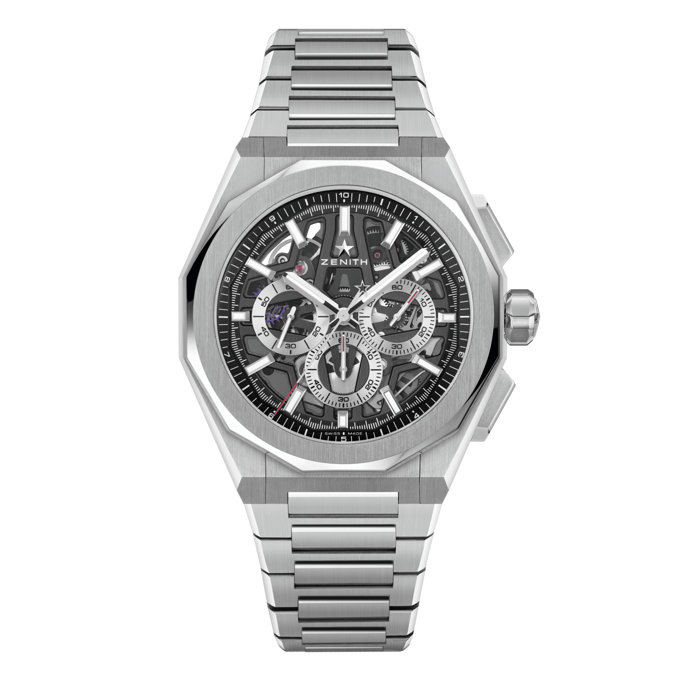 Zenith Defy Skyline Chronographe Skeleton automatic black dial steel bracelet 41 mm