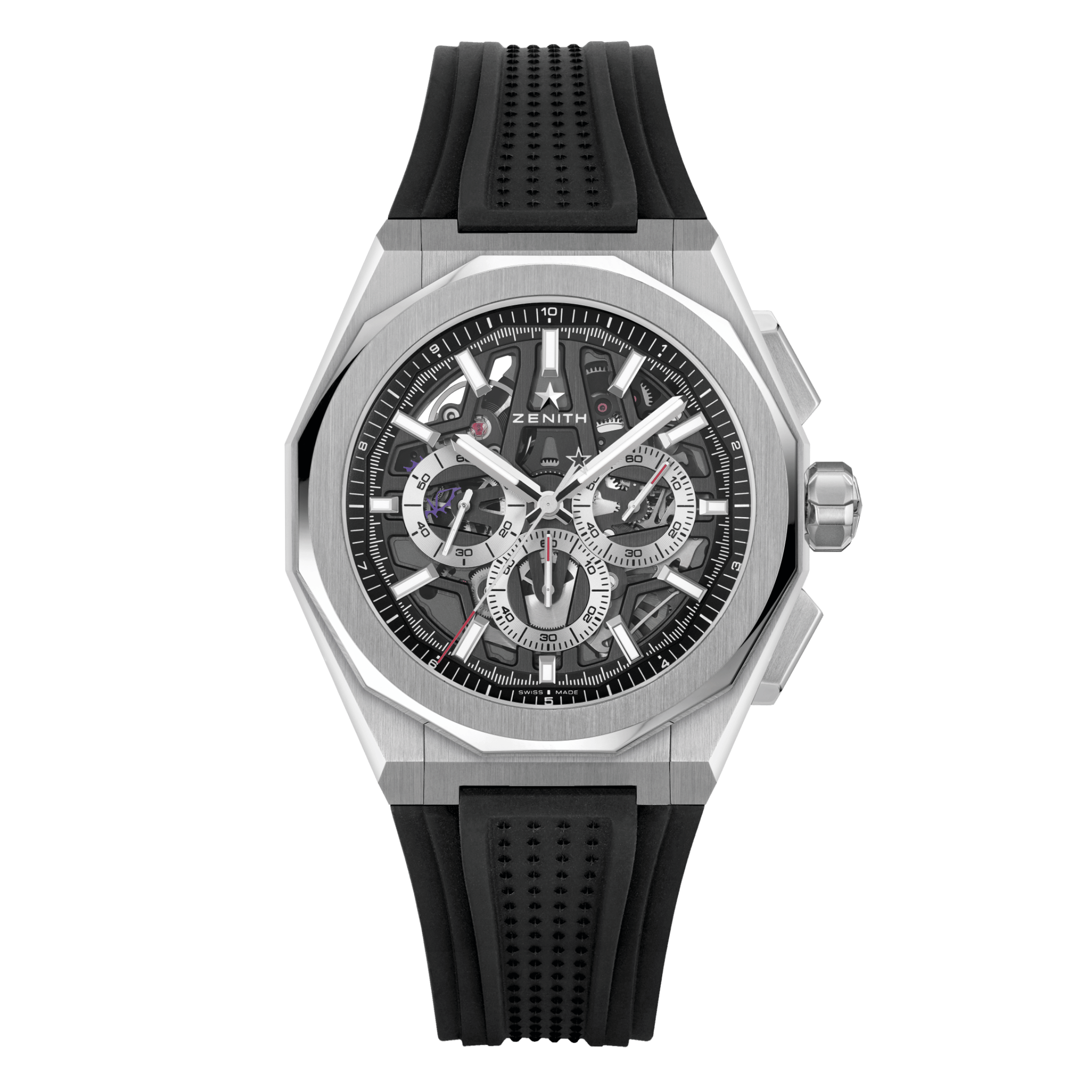 Zenith Defy Skyline Chronographe Skeleton automatic black dial steel bracelet 41 mm