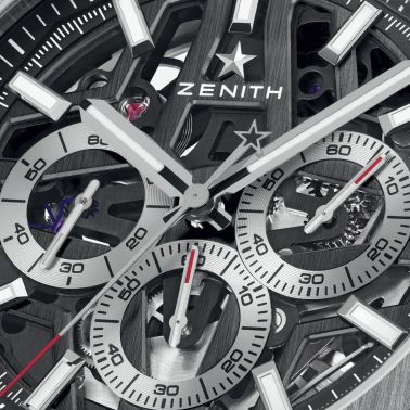 Zenith Defy Skyline Chronographe Skeleton automatic black dial steel bracelet 41 mm