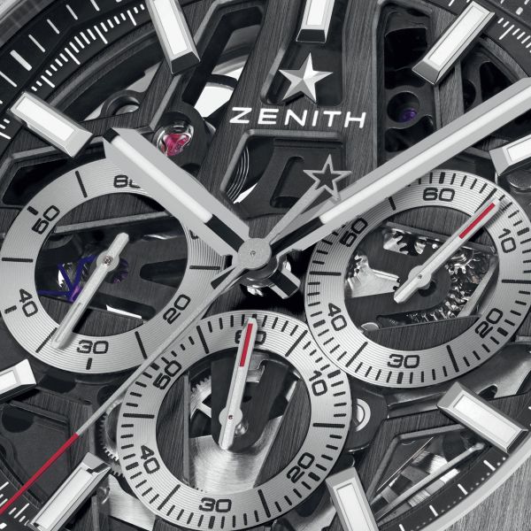 Zenith Defy Skyline Chronographe Skeleton automatic black dial steel bracelet 41 mm
