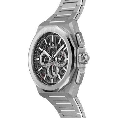 Zenith Defy Skyline Chronographe Skeleton automatic black dial steel bracelet 41 mm