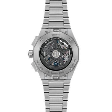 Zenith Defy Skyline Chronographe Skeleton automatic black dial steel bracelet 41 mm